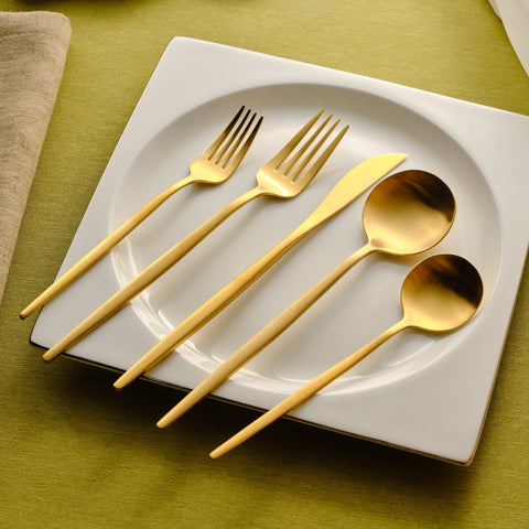 Karaca Orion Matte Gold 12-Persoons 60-Delig Bestekset