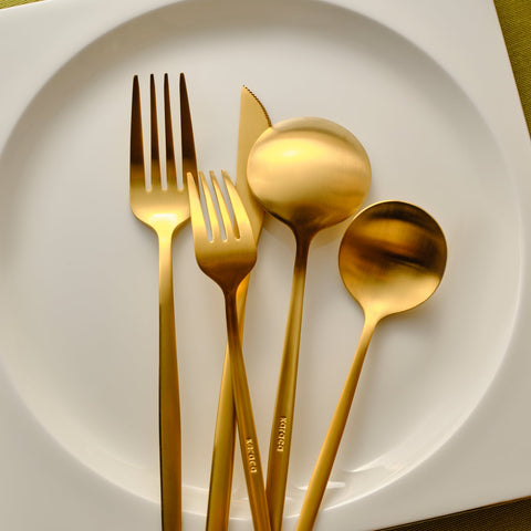 Karaca Orion Matte Gold 12-Persoons 60-Delig Bestekset