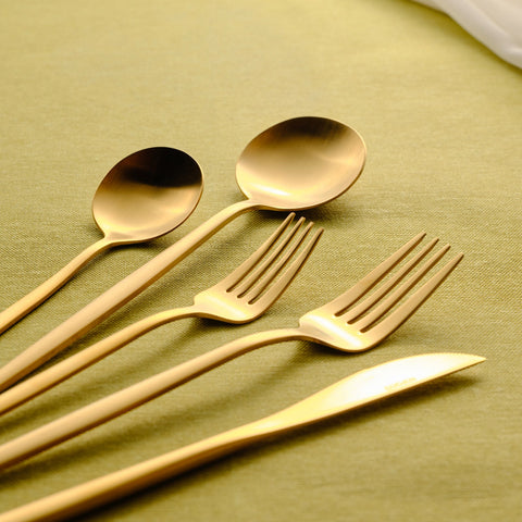 Karaca Orion Matte Gold 12-Persoons 60-Delig Bestekset