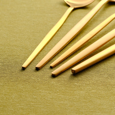 Karaca Orion Matte Gold 12-Persoons 60-Delig Bestekset