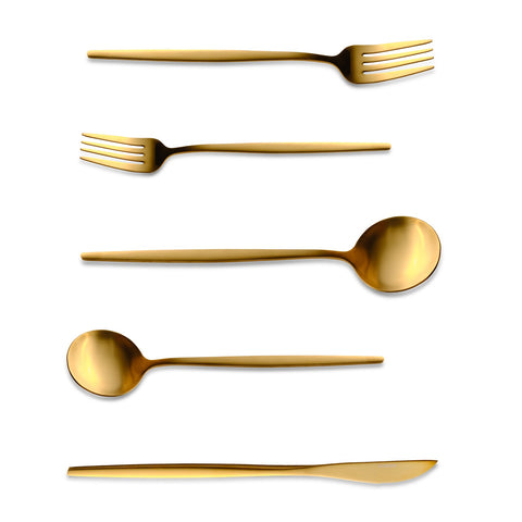 Karaca Orion Matte Gold 12-Persoons 60-Delig Bestekset