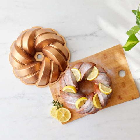 Karaca Gietaluminium Cakevorm Gevlochten Goud 26 cm