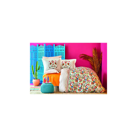 Karaca Home Parlin fuchsia 100% katoenen tweepersoons dekbedovertrekset