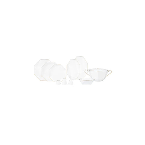 Karaca Fine Pearl Quartz Gold 62-delig tafelservies voor 12 personen
