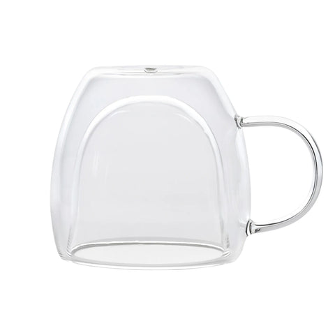 KARACA DBL. WALL BOROSILICATE GLASS CUP SET OF 2 150ML W/HND