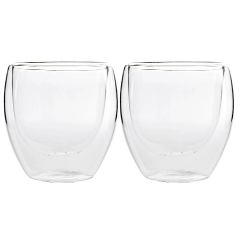 Karaca dubbelwandige borosilicaat glazen cappucinokopjes, 2-delig, 150 ml