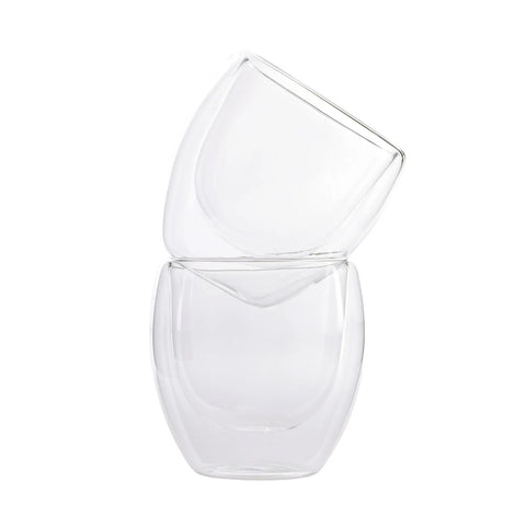 Karaca dubbelwandige borosilicaat glazen cappucinokopjes, 2-delig, 150 ml