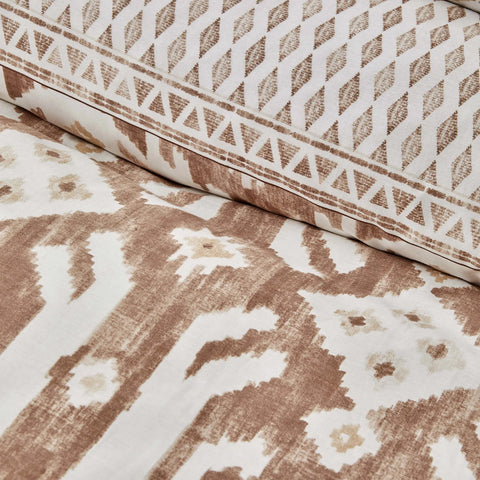 Karaca Home Neos - beige tweepersoons dekbedovertrekset van 100% katoen