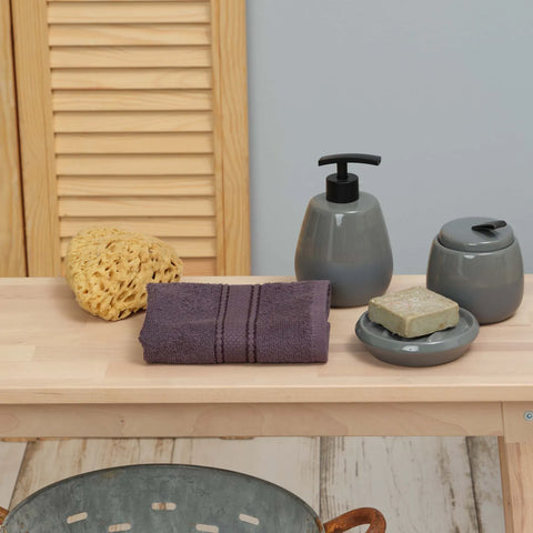 Karaca Home Daily Soft handdoek van 100% katoen, antraciet 30x50 cm