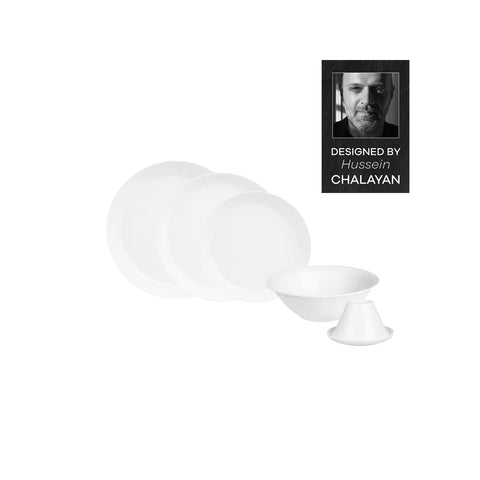Karaca Hussein Chalayan Digital 6-delig tafelservies, Fine Pearl