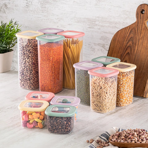 Karaca Korbs - set met 12 voorraadbakjes