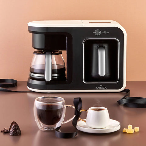 Karaca Streamline Saturn koffiekopjesset voor 6 personen 90 ml, goud