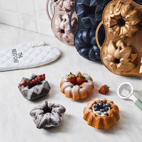 Karaca Cake Pro 4-delige Rosegold Gietijzeren Taartvorm