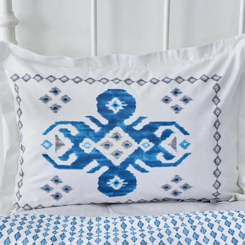 Karaca Home Neos blauw - tweepersoons dekbedovertrekset van katoen