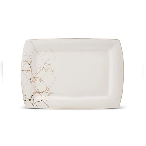 Karaca Fine Pearl Midnight 62-delig vierkant servies voor 12 personen, parelmoer