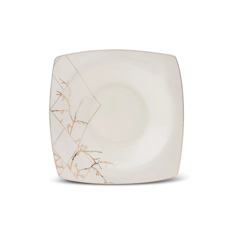 Karaca Fine Pearl Midnight 62-delig vierkant servies voor 12 personen, parelmoer