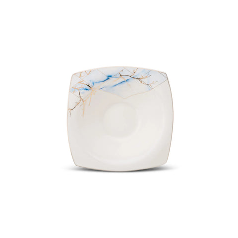 Karaca Fine Pearl Midnight 62-delig vierkant servies voor 12 personen, parelmoer