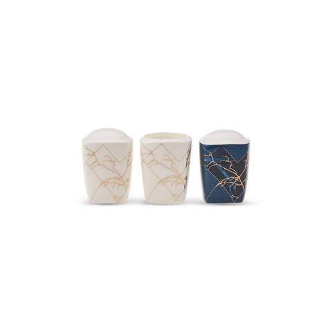 Karaca Fine Pearl Midnight 62-delig vierkant servies voor 12 personen, parelmoer