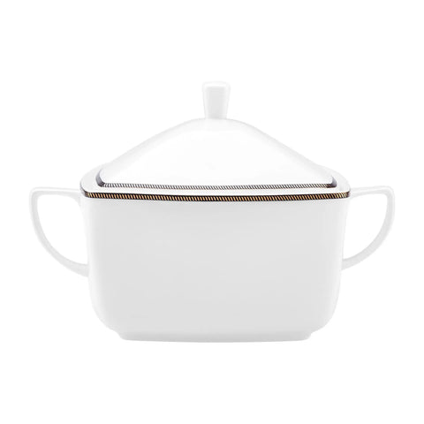 Karaca Fine Pearl Norma - 62-delig vierkant tafelservies voor 12 personen