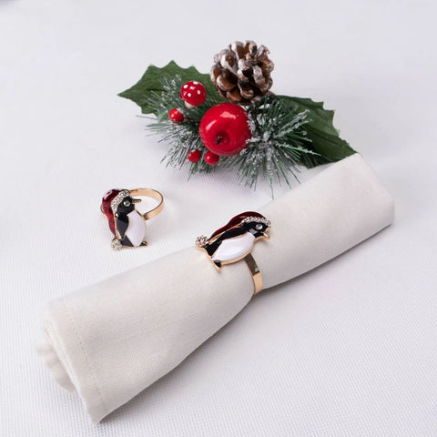 Karaca Home Penguin 2-delige servetring