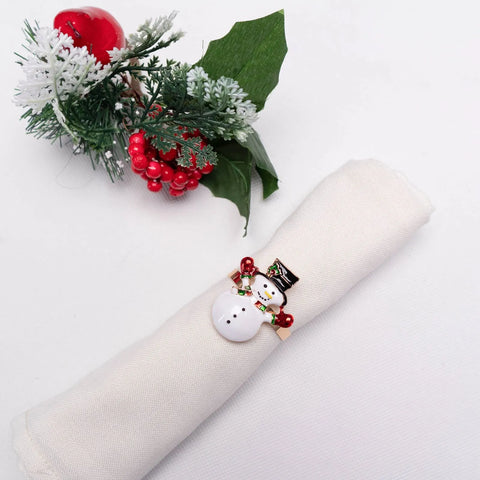 Karaca Home, set van 2 servetringen met Kerstman