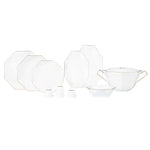 Karaca Fine Pearl Quartz Gold 62-delig tafelservies voor 12 personen
