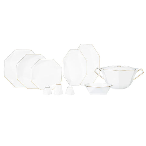 Karaca Fine Pearl Quartz Gold 62-delig tafelservies voor 12 personen