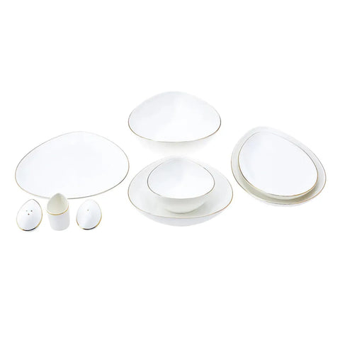 Karaca Red Carpet Collection Streamline Saki Platinum 59-delige serviesset voor 12 personen