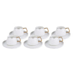 Karaca Streamline Saturn koffiekopjesset voor 6 personen 90 ml, goud