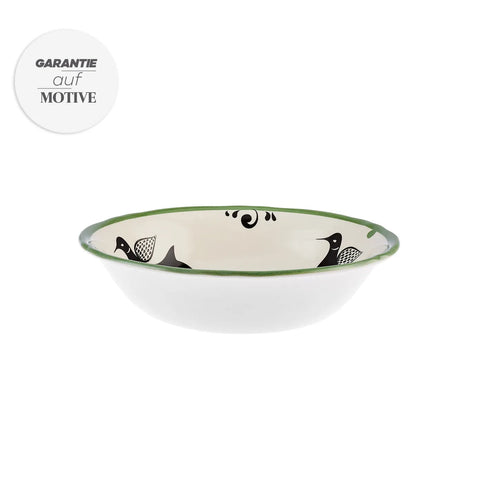Karaca Paye Selcuklu-serie - grote schaal met vogels, 24 cm