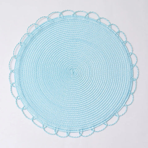 SERA WOVEN 2'Lİ AMERİKAN SERVİS 38CM MAVİ