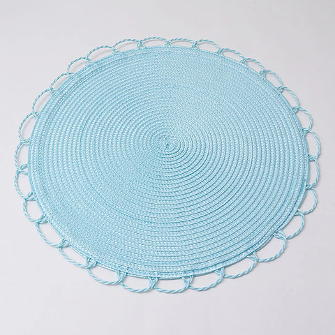 SERA WOVEN 2'Lİ AMERİKAN SERVİS 38CM MAVİ