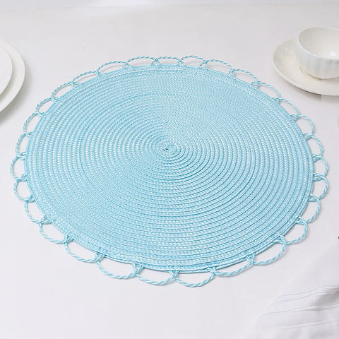 SERA WOVEN 2'Lİ AMERİKAN SERVİS 38CM MAVİ