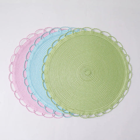 SERA WOVEN 2'Lİ AMERİKAN SERVİS 38CM MAVİ