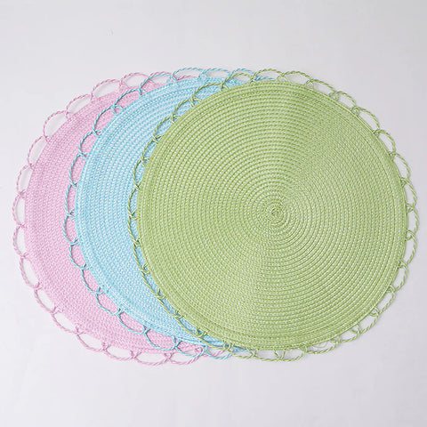 SERA WOVEN 2'Lİ AMERİKAN SERVİS 38CM MAVİ