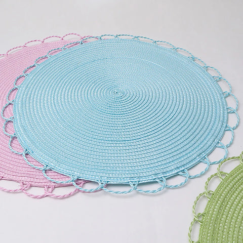 SERA WOVEN 2'Lİ AMERİKAN SERVİS 38CM MAVİ