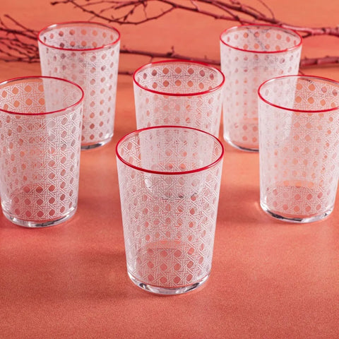 Karaca Blanco rood waterglas