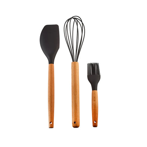 Karaca Burby Wood, 14-Delige Set Met Opschepservies en Messen