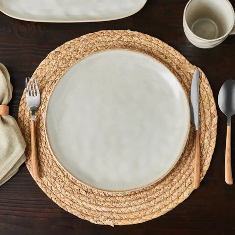 Karaca Aria Reactive Glaze, dinerbord, 27 cm, beige