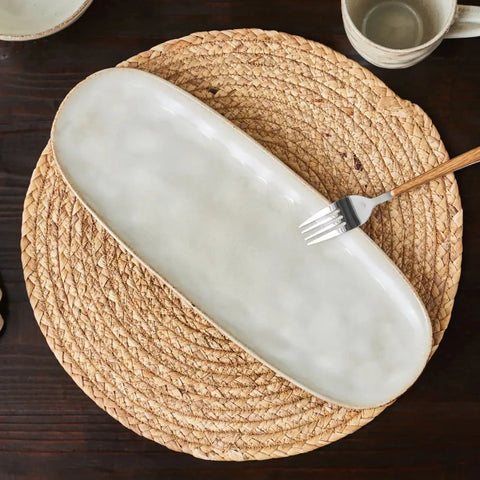 Karaca Aria Reactive Glaze, serveerbord, 38 cm, beige