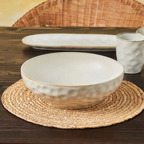 Karaca Aria Reactive Glaze, grote kom, 27 cm, beige