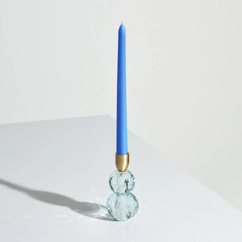 Karaca Home Vicki Kandelaar Glas, 6x13 cm, blauw
