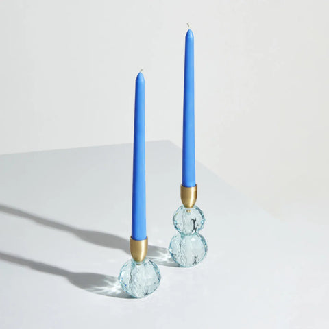 Karaca Home Vicki Kandelaar Glas, 6x13 cm, blauw