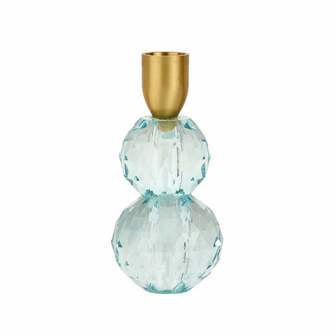 Karaca Home Vicki Kandelaar Glas, 6x13 cm, blauw