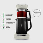 Karaca Caysever Robotea Pro, 4-in-1 theemaker, waterkoker en filterkoffiezetapparaat met spraakfunctie, Starlight