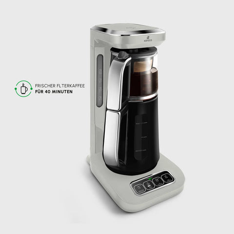 Karaca Caysever Robotea Pro, 4-in-1 theemaker, waterkoker en filterkoffiezetapparaat met spraakfunctie, Starlight