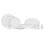 Karaca Epsilon New Generation Bone12 Person Dinnerware Set,Platinum , 76 Piece