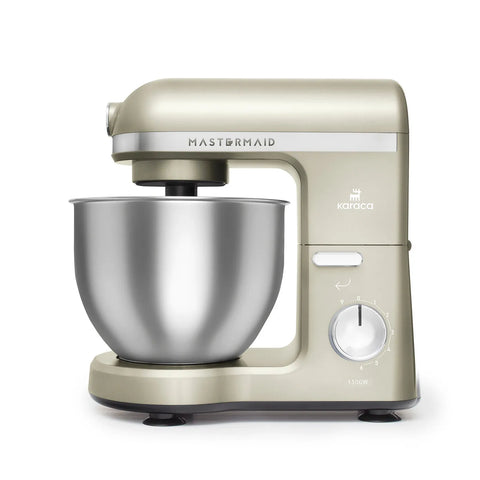 Karaca Mastermaid Chef Pro, Keukenmachine met Dubbele Arm, 1500 W, Zacht Crèmekleurig