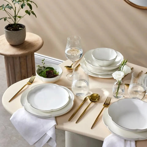 Karaca Flora Porseleinen Dinerset, 6 Persoons, 24 Delig