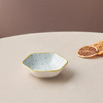 Karaca Floral Snack Bowl, Blauw, Zeshoek, 10 cm
